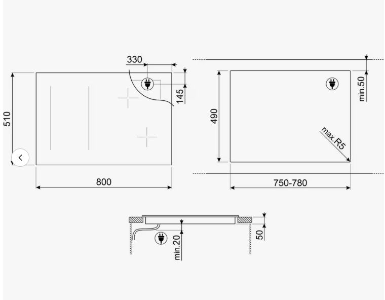Smeg Induktionskogeplade SI1M4854D - Billede 2